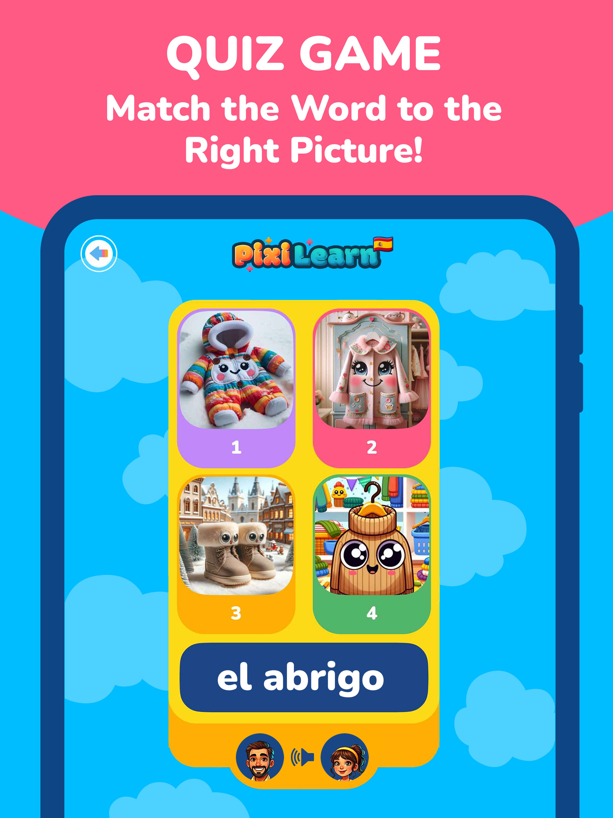 PixiLearn: Learn Spanish
