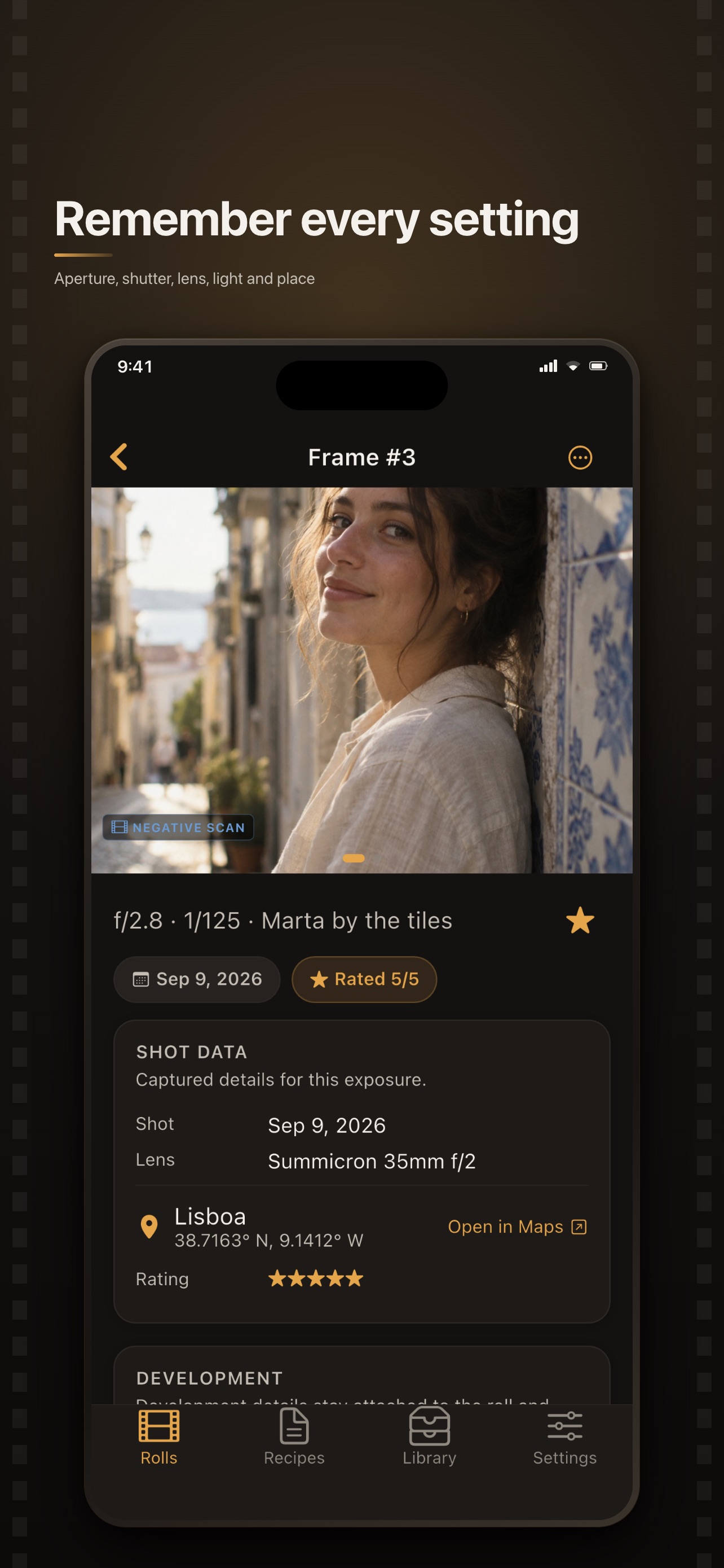 Screenshot 2 of Analog Diary: Film Log
