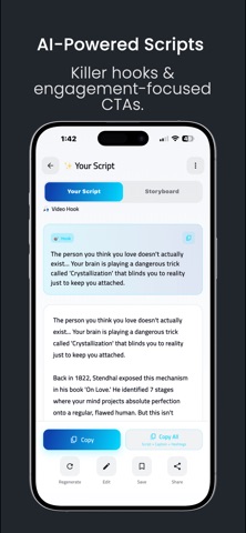Seshu: AI Viral Video Scripts Screenshot 2 of 7