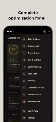 Obeo: Forecast Your Health screenshot