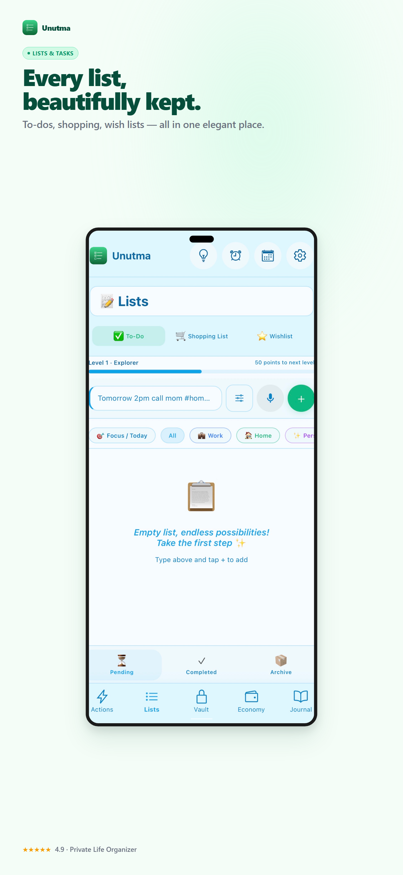 Unutma: Routine Planner