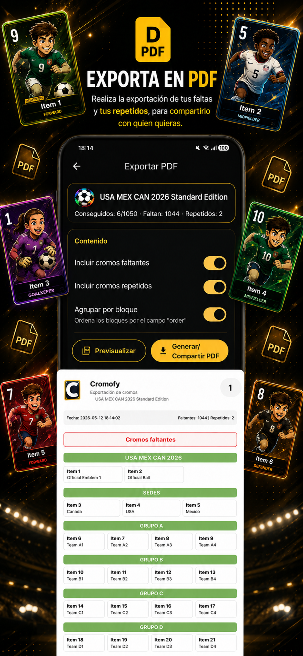 Cromofy – Checklist Cromos