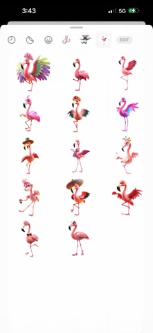 Dancing Flamingo Stickers iPhone screenshot