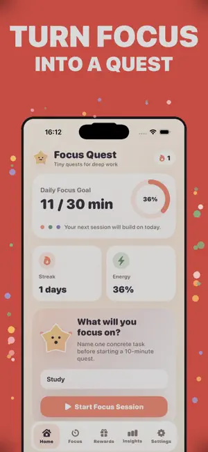 Focus Quest: Deep Work Timer screenshot 1
