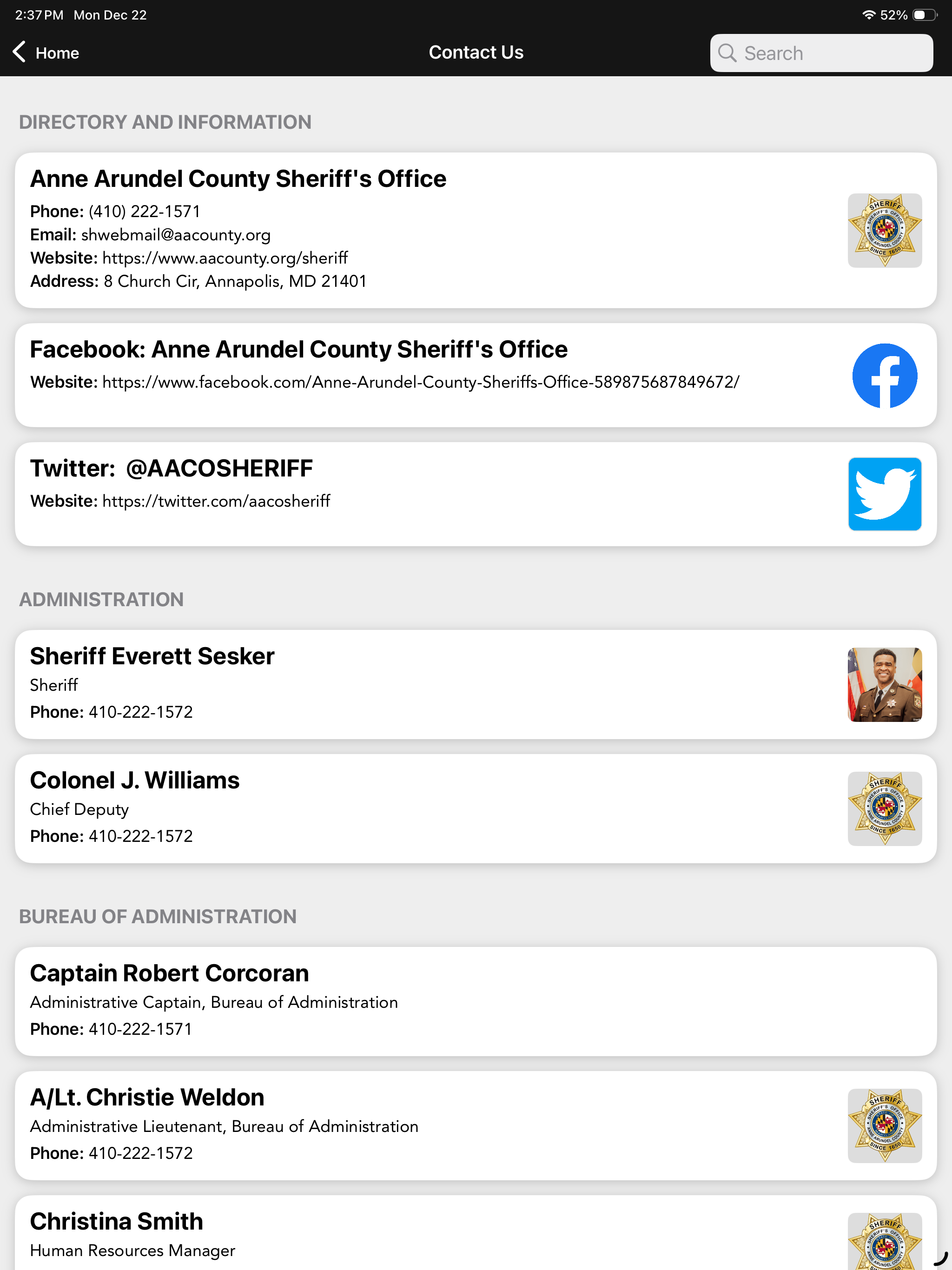 Anne Arundel County Sheriff