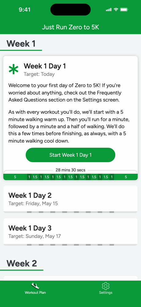 Just Run: Zero to 5K (+10K) screenshot 1