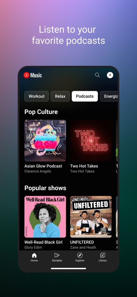 YouTube Music - Integrated Podcast Hub