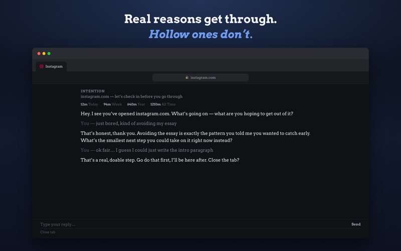 Intention screenshot