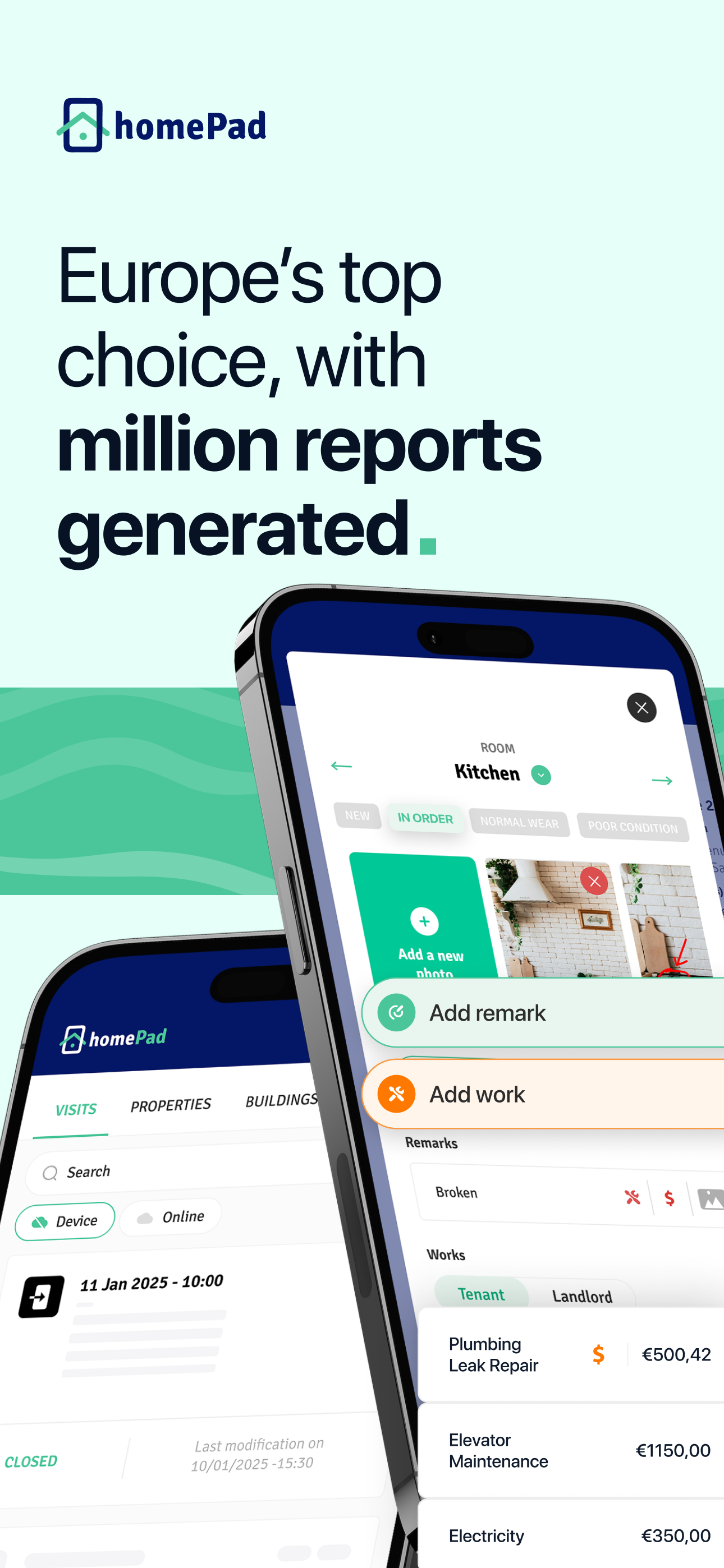 homePad App Rental inspection