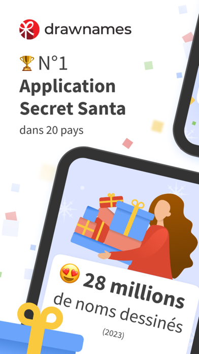 Screenshot #1 pour drawnames | L'app Secret Santa