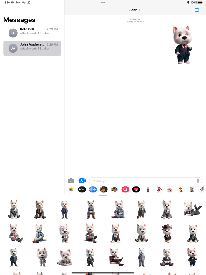 Well-Dressed Westie Stickers