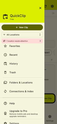 QuickClip - Copy Paste Manager iPhone screenshot