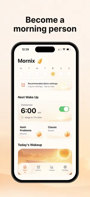 Mornix: Alarm Clock to Wake Up screenshot 1