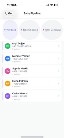 RTN CRM iPhone screenshot
