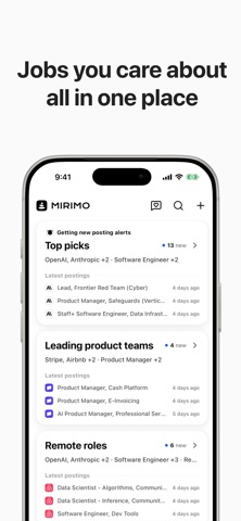 Mirimo - Job Alerts Screenshot 2 of 4