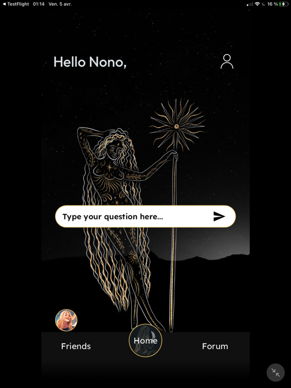 Ask Moona iPad screenshot 1 - Social Networking app