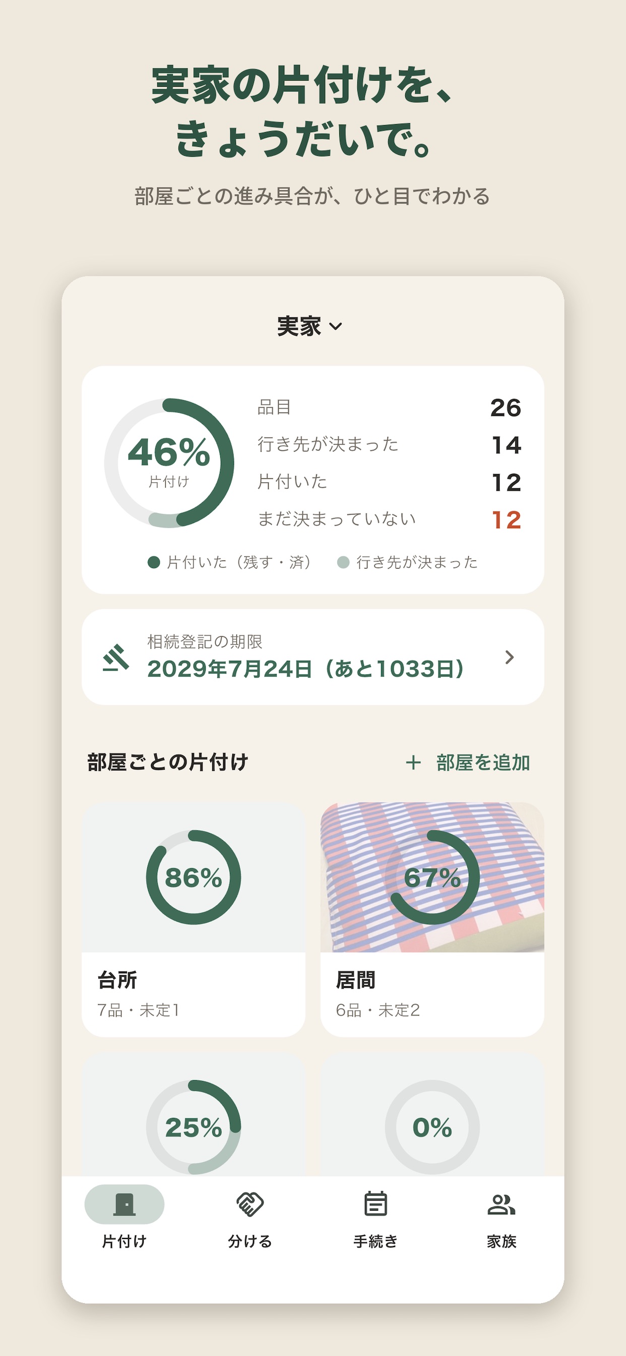 Screenshot 1 of 実家じまいノート－生前整理と遺品整理の記録