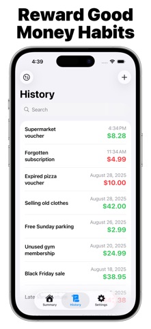 Money Habit Tracker: How Much? iPhone screenshot