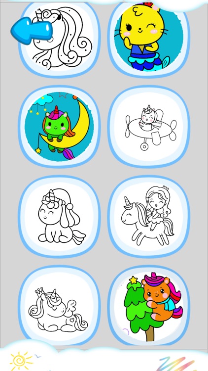 Kawaii Unicorn: Coloring World