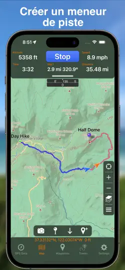 Capture d'écran de GPS Tracks sur iPhone 6