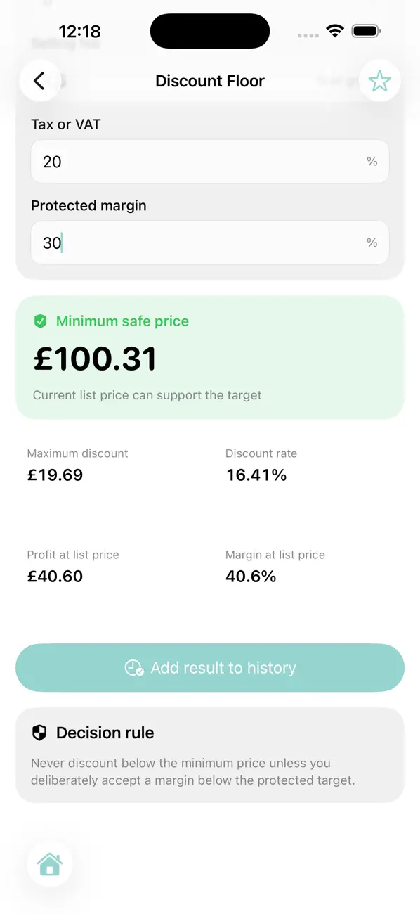 Screenshot #3 pour Margin/Cost Calculator