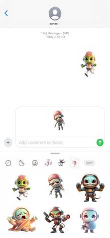 宇航员外星人贴纸 screenshot