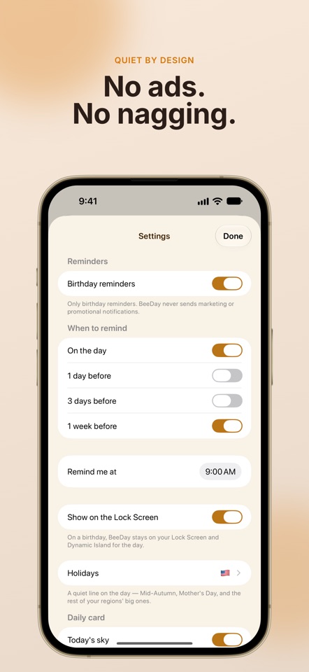 BeeDay: Birthday Reminder screenshot 6