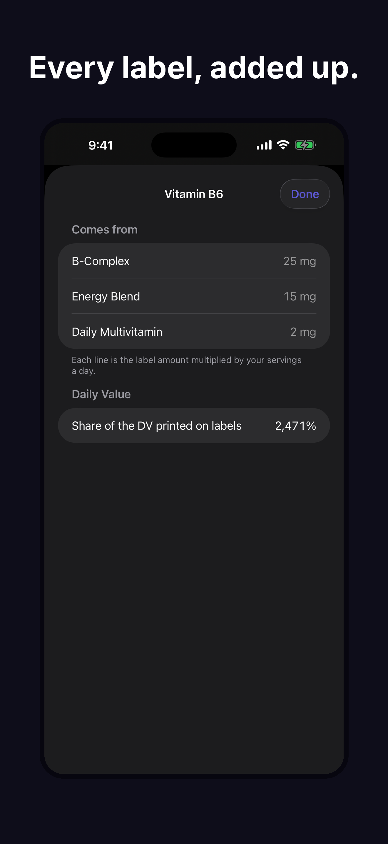 Supplement Stack: Vitamin Log