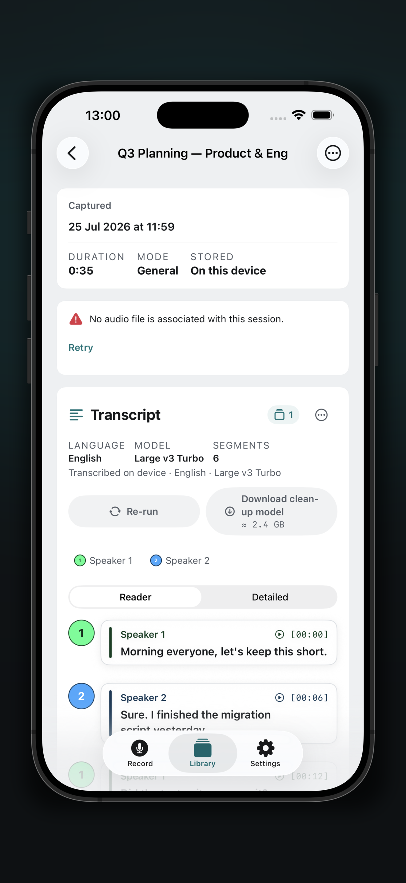Lucy: Private Meeting Notes screenshot 2
