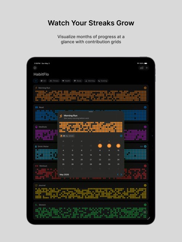 Habit Tracker - HabitFlow iPad screenshot