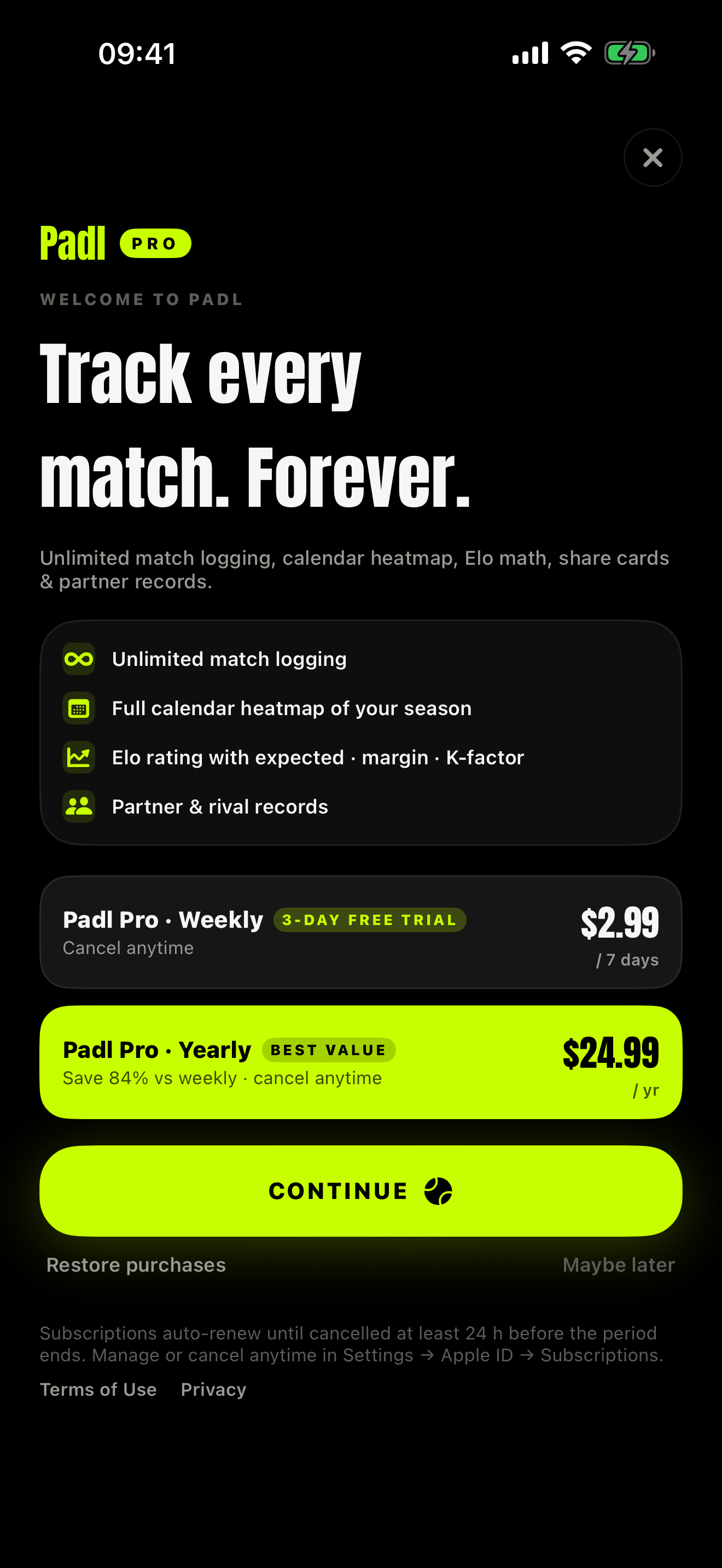 Padl: Padel Tracker & Elo