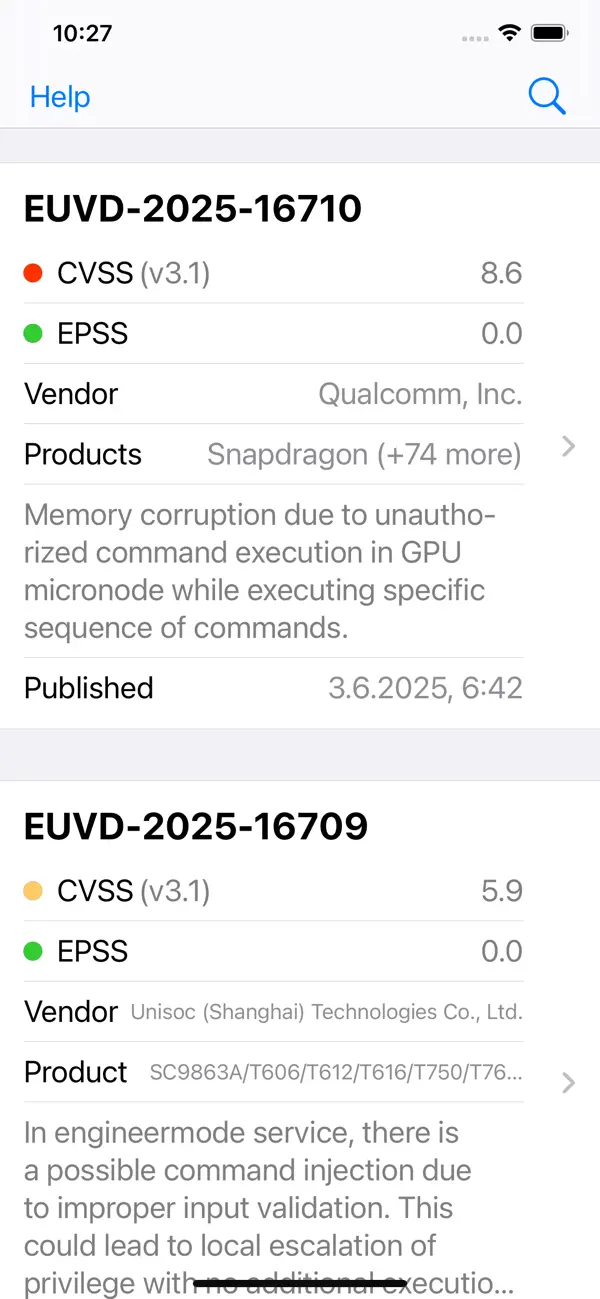 #1. EUVD (iOS) 게시자: Dirk Einecke