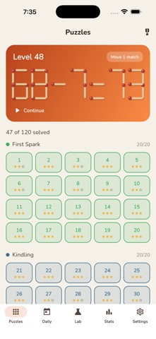 Sparkora: Matchstick Puzzle iPhone screenshot