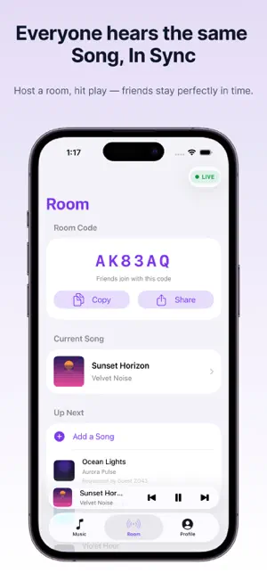ListenIn: Social Music Rooms screenshot 2