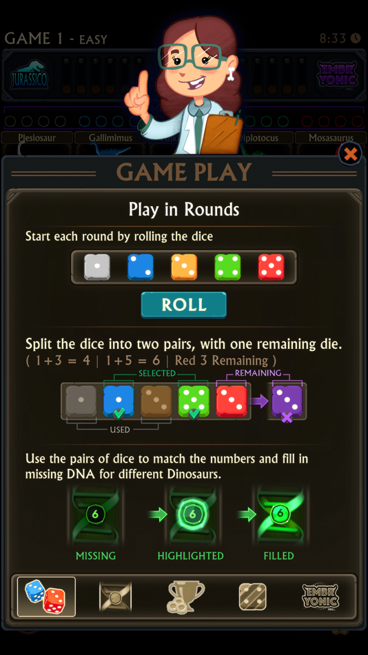 #6. Jurassico Dice (iOS) 由: Robert Wolfe