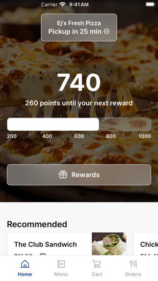 Ej's Fresh Pizza To Go iPhone screenshot 1 - Food & Drink app