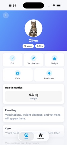 PetCarePlus: Pet Health Log iPhone screenshot