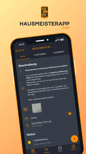 Hausmeisterapp.com screenshot 1