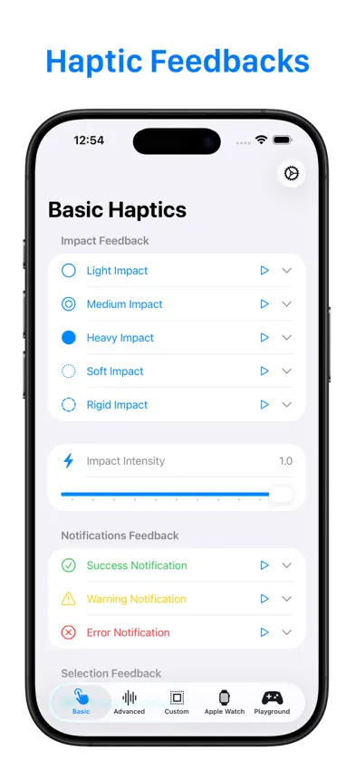 Haptic Testing: Developer Tool screenshot 1