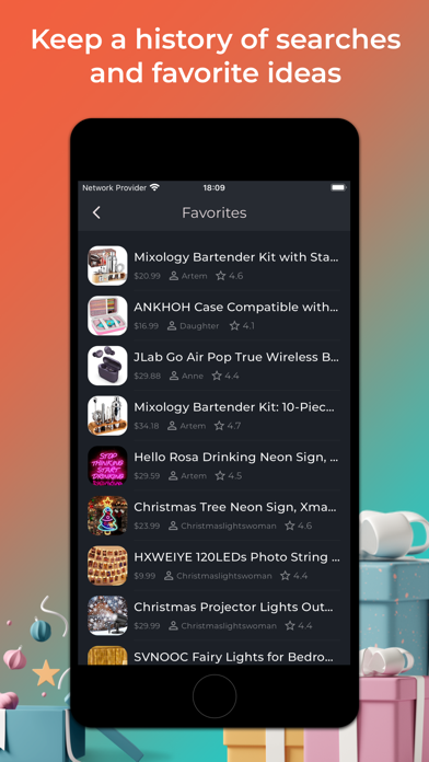 Gift Ideas: Giftadvisor AI app Screenshot