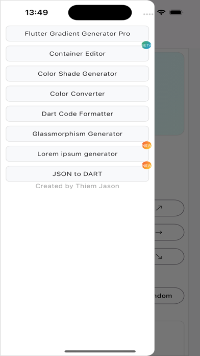 Screenshot #1 pour Gradient Creator: Flutter Tool