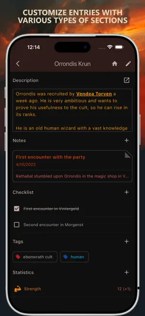 RPG Notebook: Campaign Manager screenshot 4