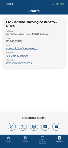 IOV Istituto Oncologico Veneto screenshot