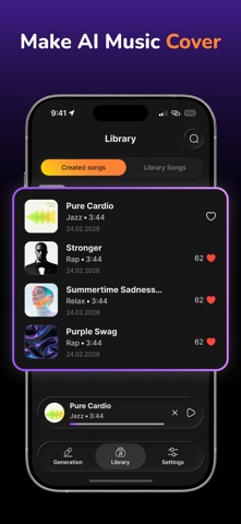 AI Song maker. Music generator iPhone screenshot
