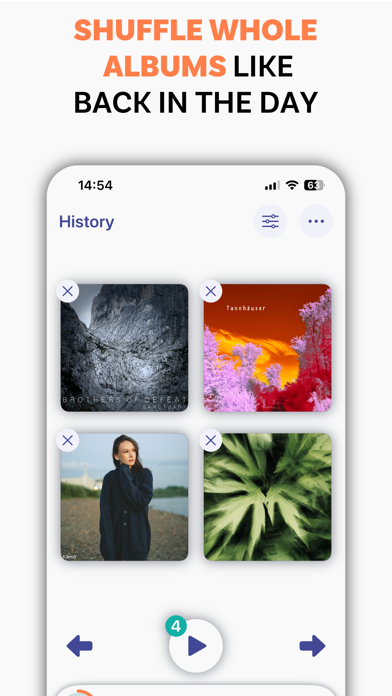 Shuffle by Album & More: iana Screenshot