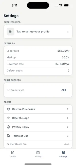 Painter Quote Pro: Estimate screenshot 3
