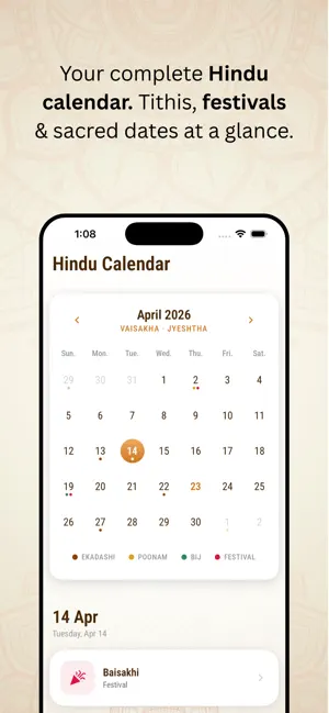 Tithi Reminder: Hindu Calender screenshot 3