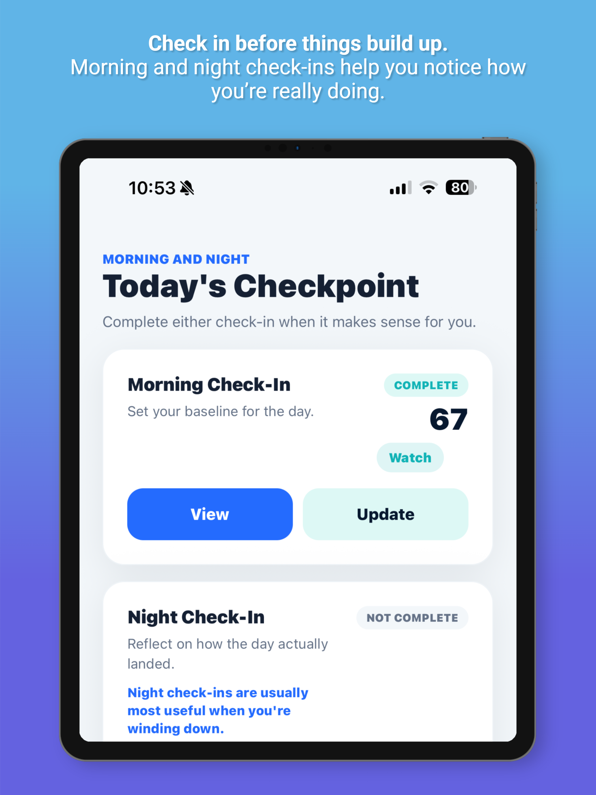 Checkpoint: Wellbeing screenshot 6