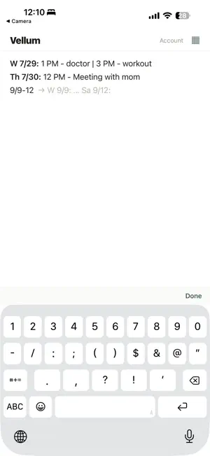 Vellum Schedule screenshot 4