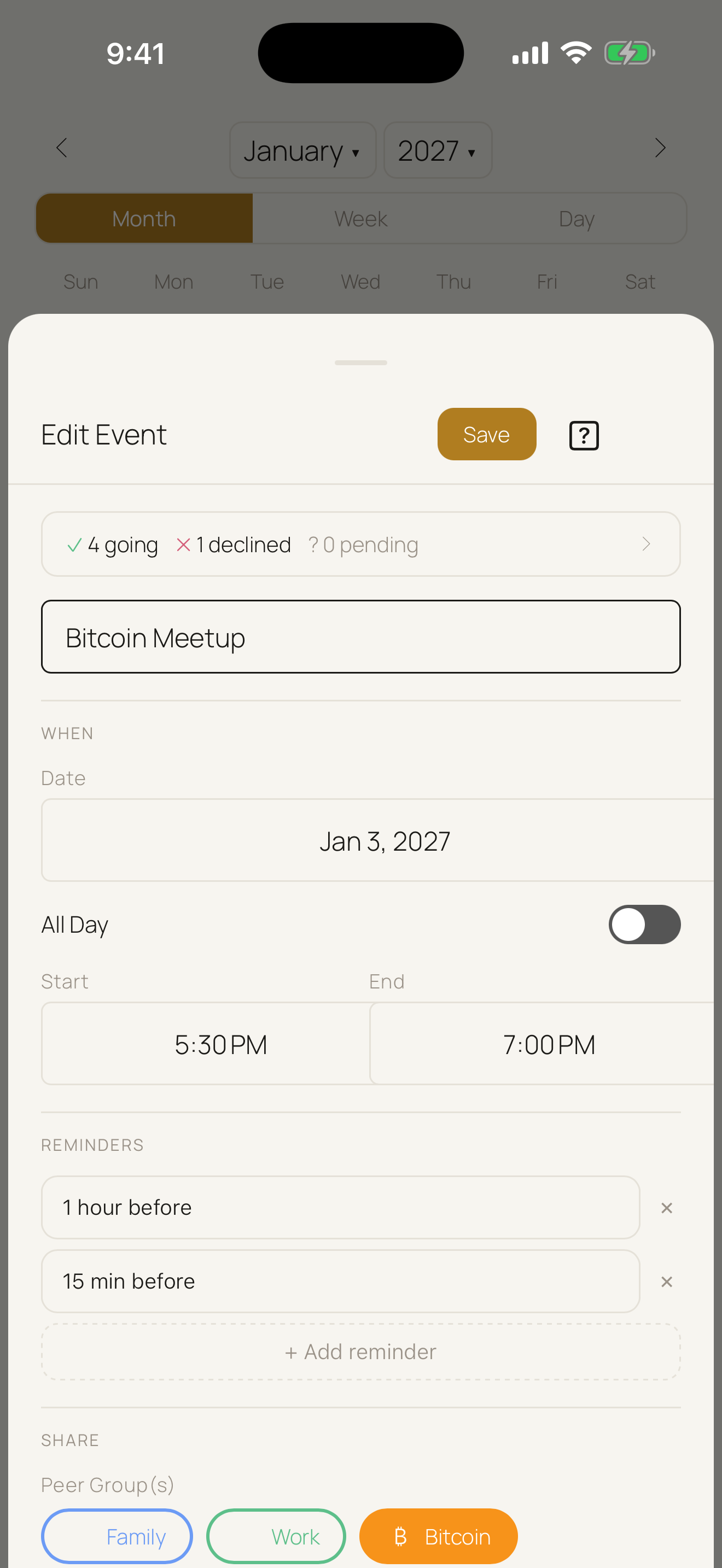 PearCal: P2P Calendar screenshot 9